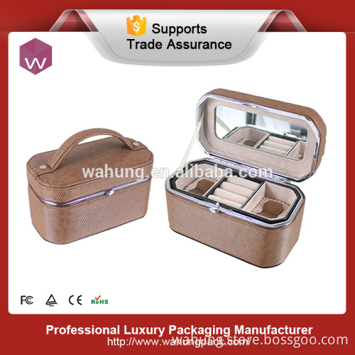 wooden jewelry storage box, mini jewelry suitcase box (WH-3150)